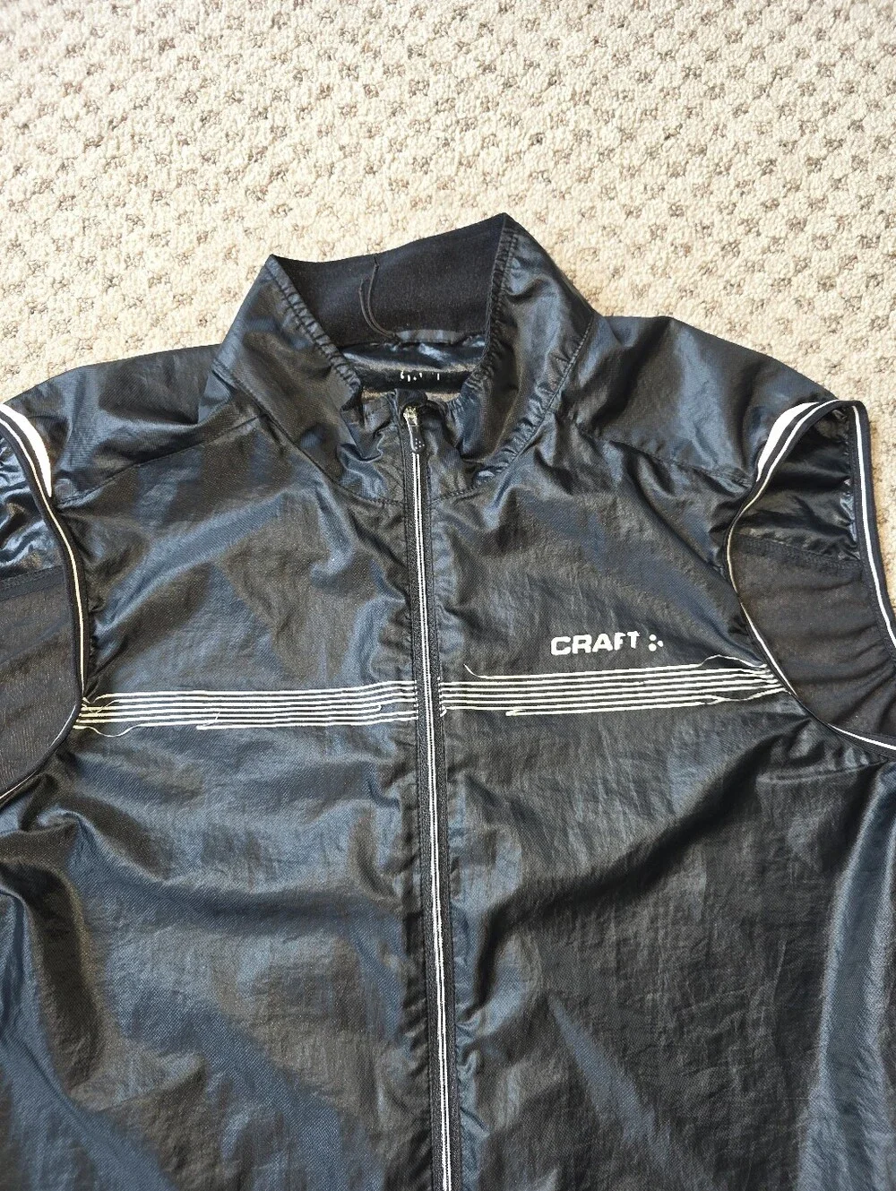 Craft Black And Reflective Cycling Vest